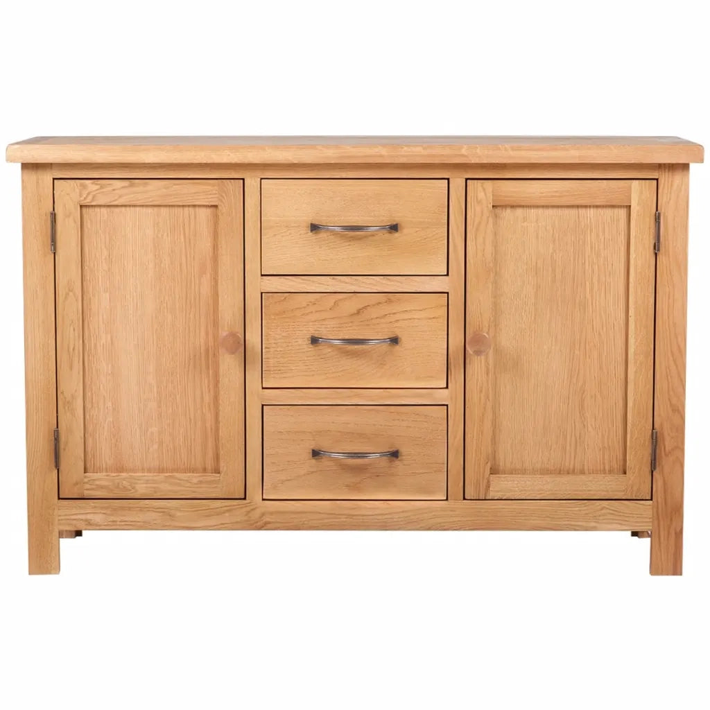 Credenza con 3 Cassetti 110x33,5x70 cm in Massello di Rovere 241677
