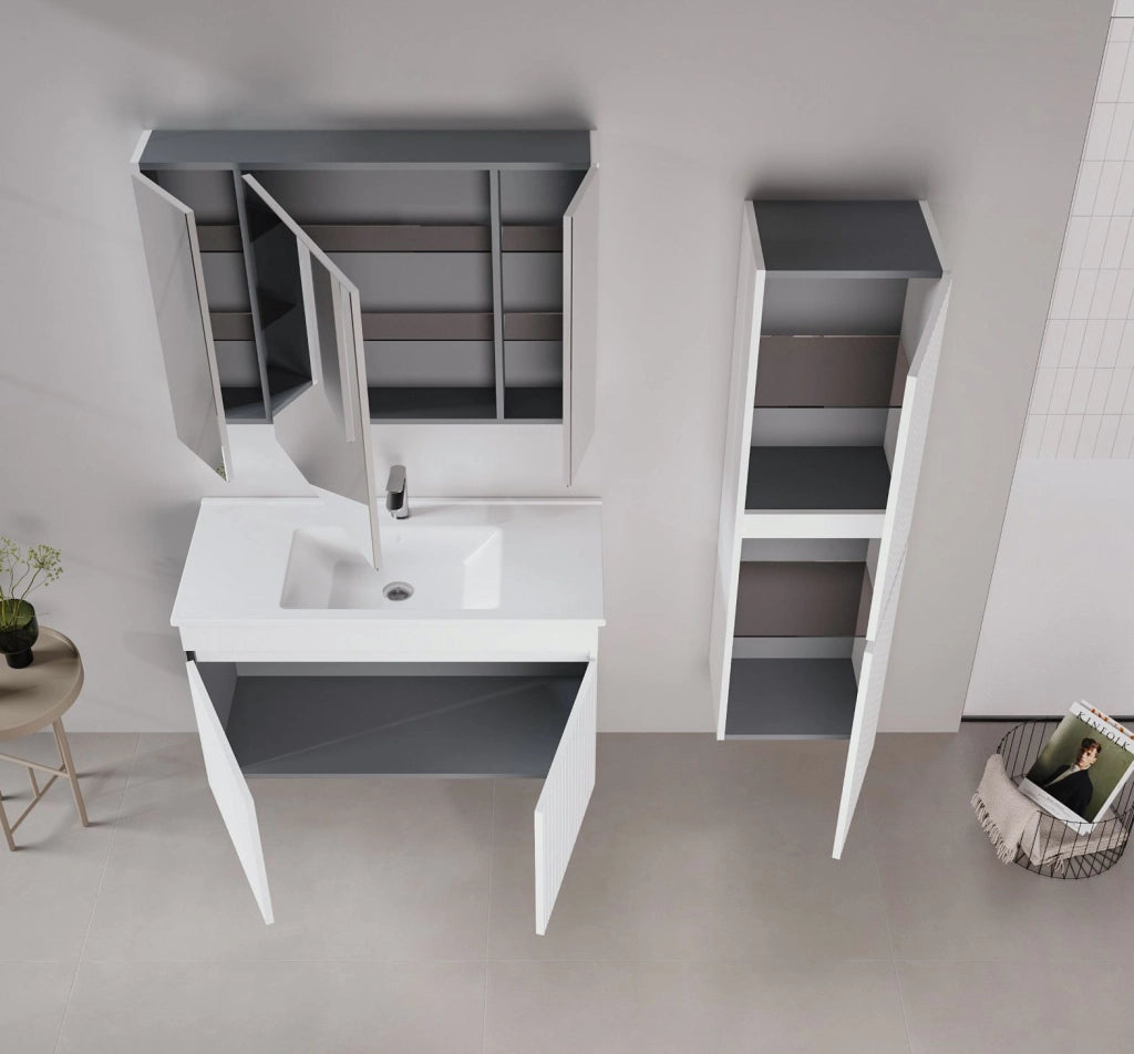 Mobile lavabo "Tivoli 100" - 100 x 45 x 57 cm - Bianco opaco