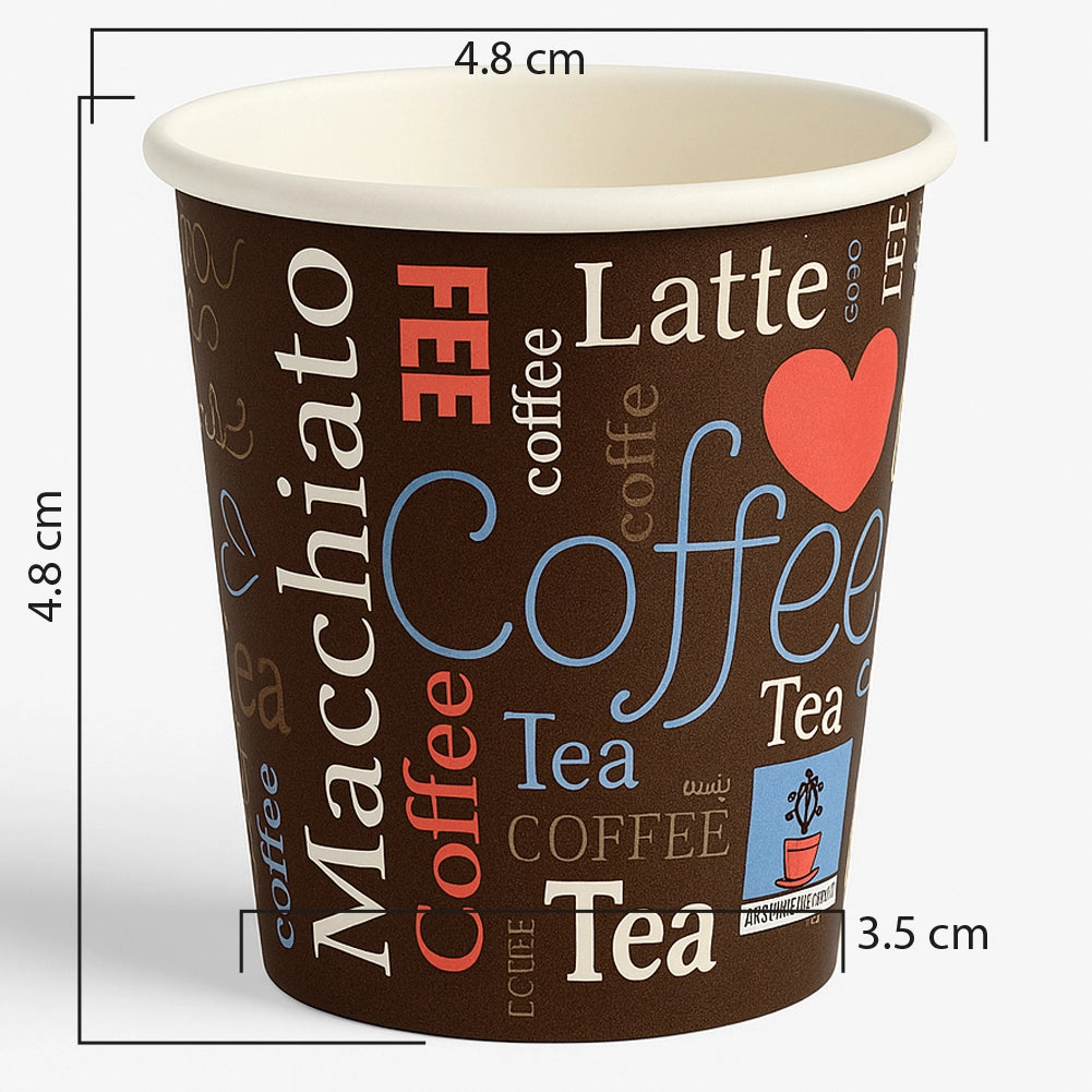 1000 Bicchierini da Caffè Monouso Decoro Espresso Bicchieri 75ml Usa e Getta