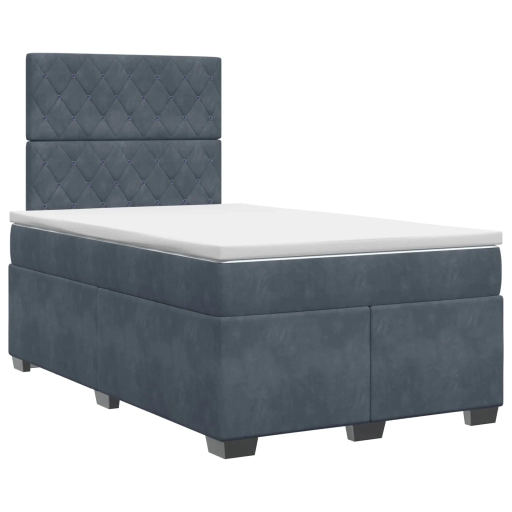 Letto box spring con materasso Grigio Scuro 120 x 200 cm 3453615