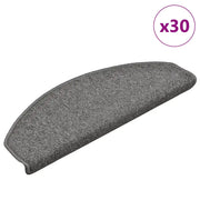Tappetini per scale 30 pz 65x24x4 cm Grigio scuro Semicircolari Grandi 3365761