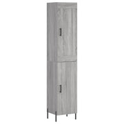 Credenza | Madia | Buffet da pranzo | Armadio da pranzo Grigio Sonoma 34,5x34x180 cm in Legno Multistrato