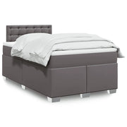 Giroletto a Molle con Materasso Grigio 120x200 cm in Similpelle