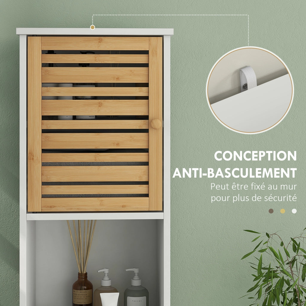 Colonna Rangement Bagno Bicolore ¨C Zephmum ¨C 35x30x170 cm