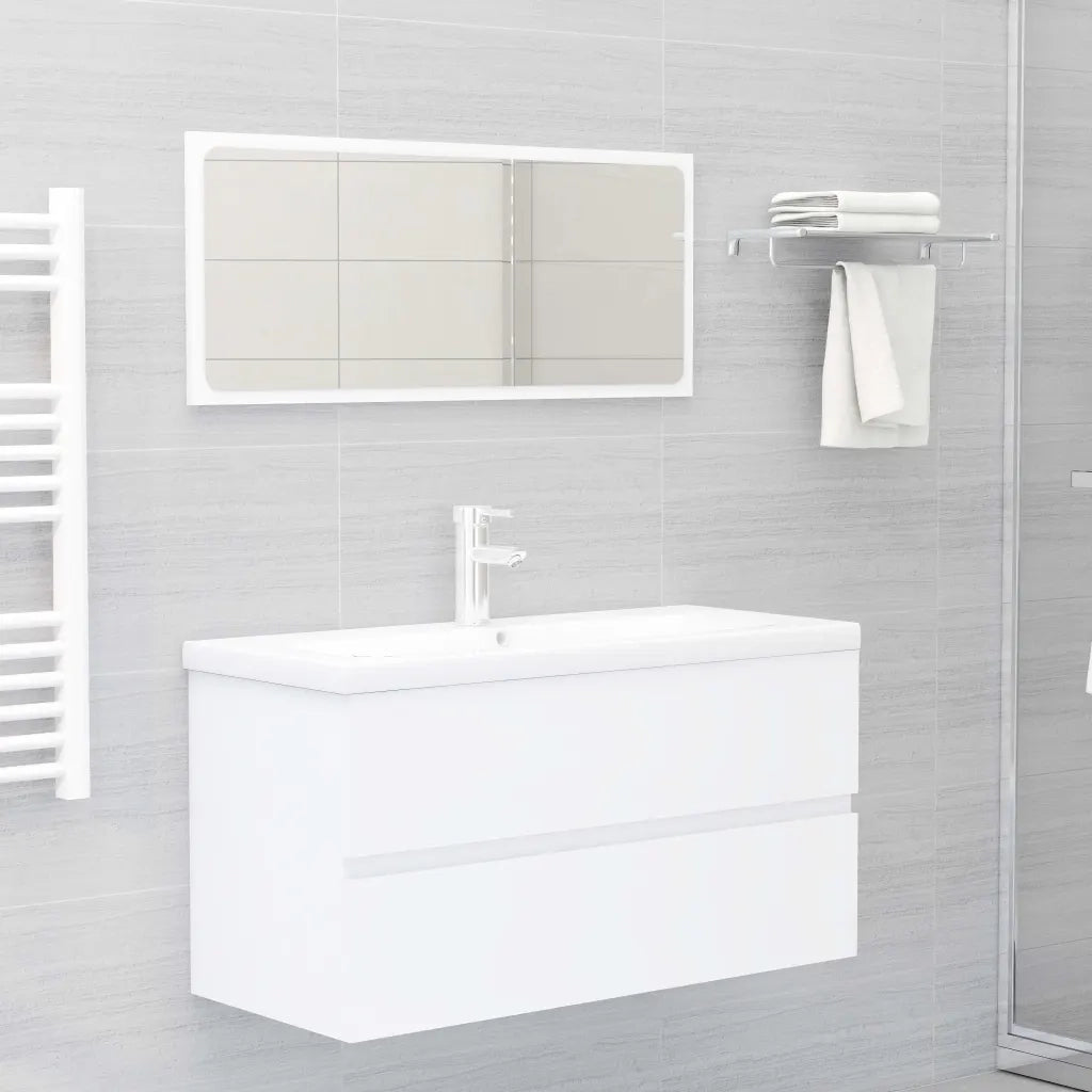 Mobile Sottolavabo Bianco 90x38,5x45 cm in Truciolato cod mxl 11569