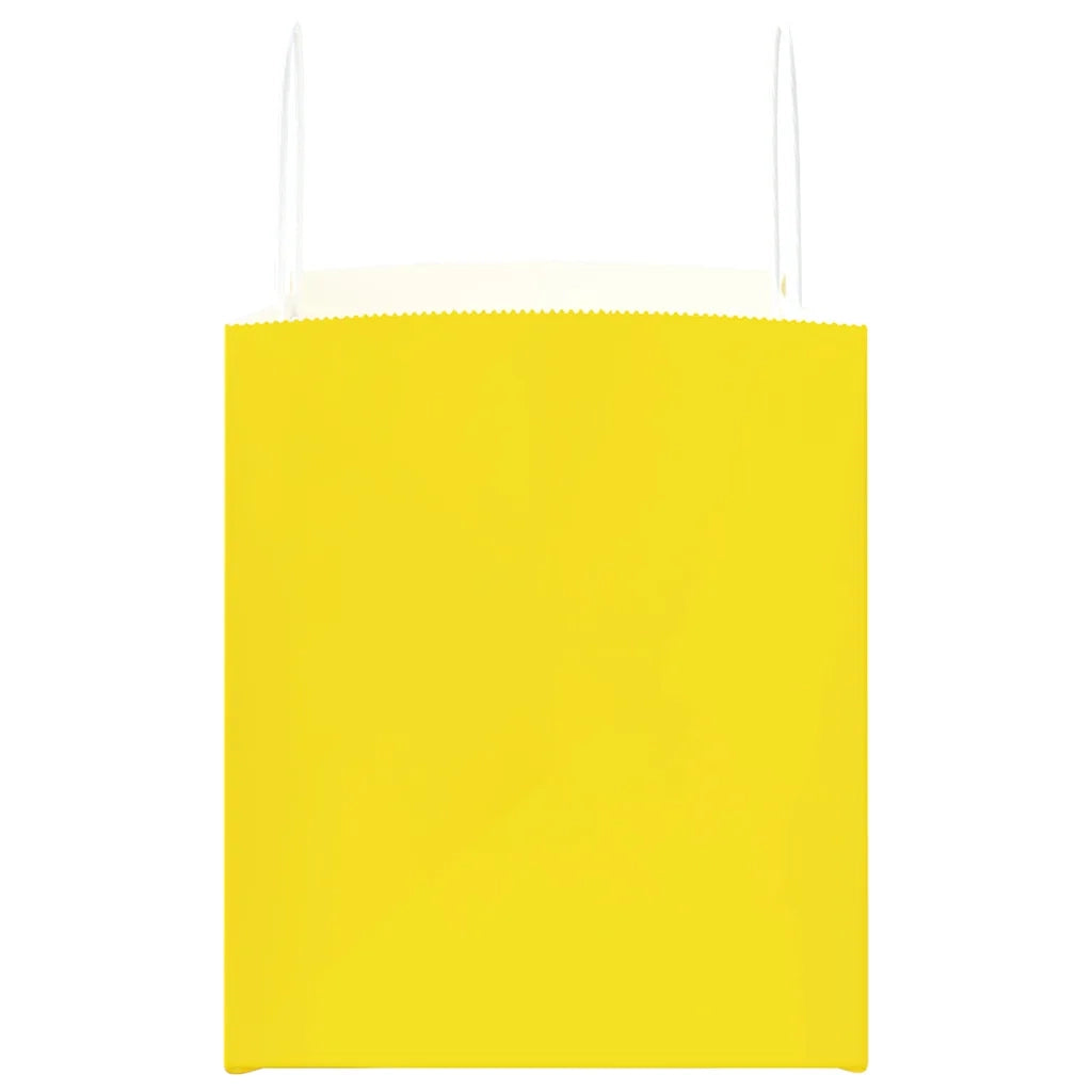 Sacchetti di Carta 250 pz con Manici Gialli 32x22x24 cm 4101791