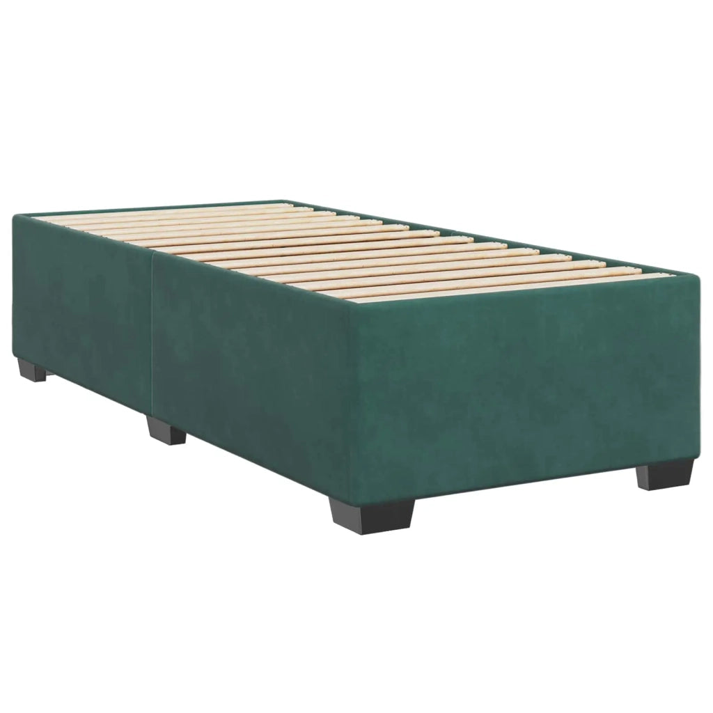 Letto box spring con materasso Verde Scuro 100 x 200 cm Velluto 3455057
