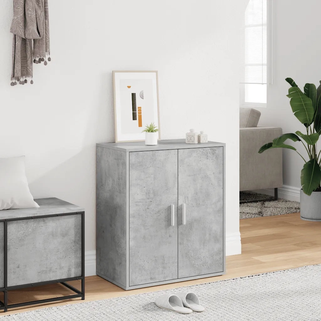 Scarpiera Grigio Cemento 60x35x70 cm in Truciolato 808922