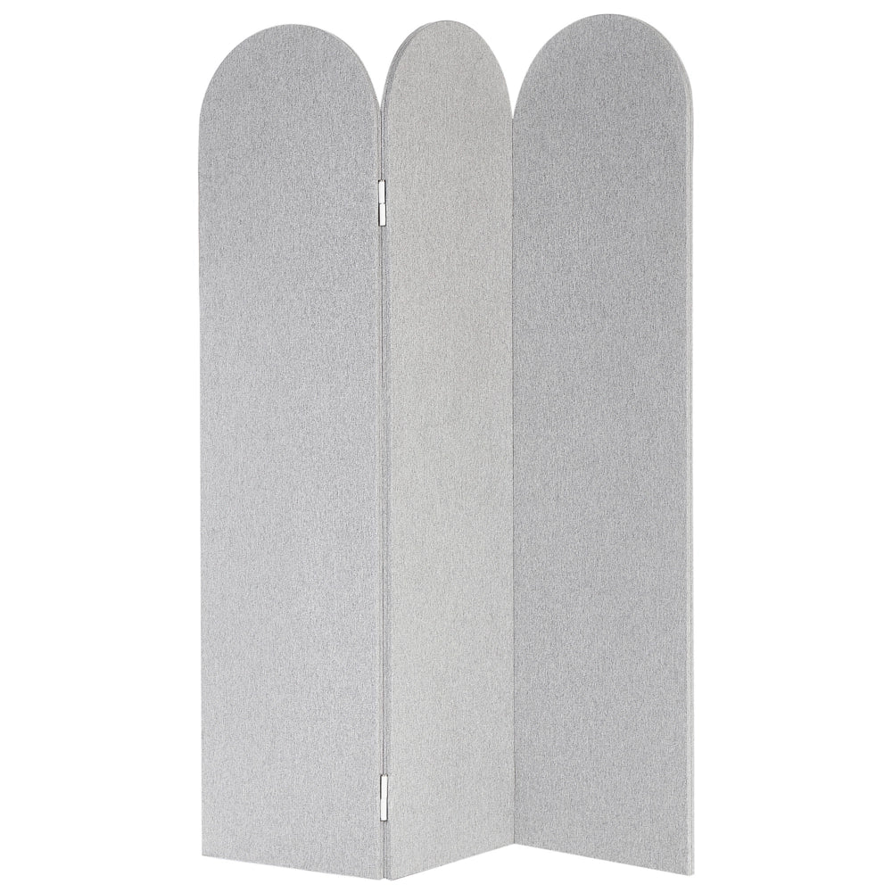 Divisorio pieghevole a 3 pannelli con struttura in acciaio poliestere grigio ufficio domestico stile moderno