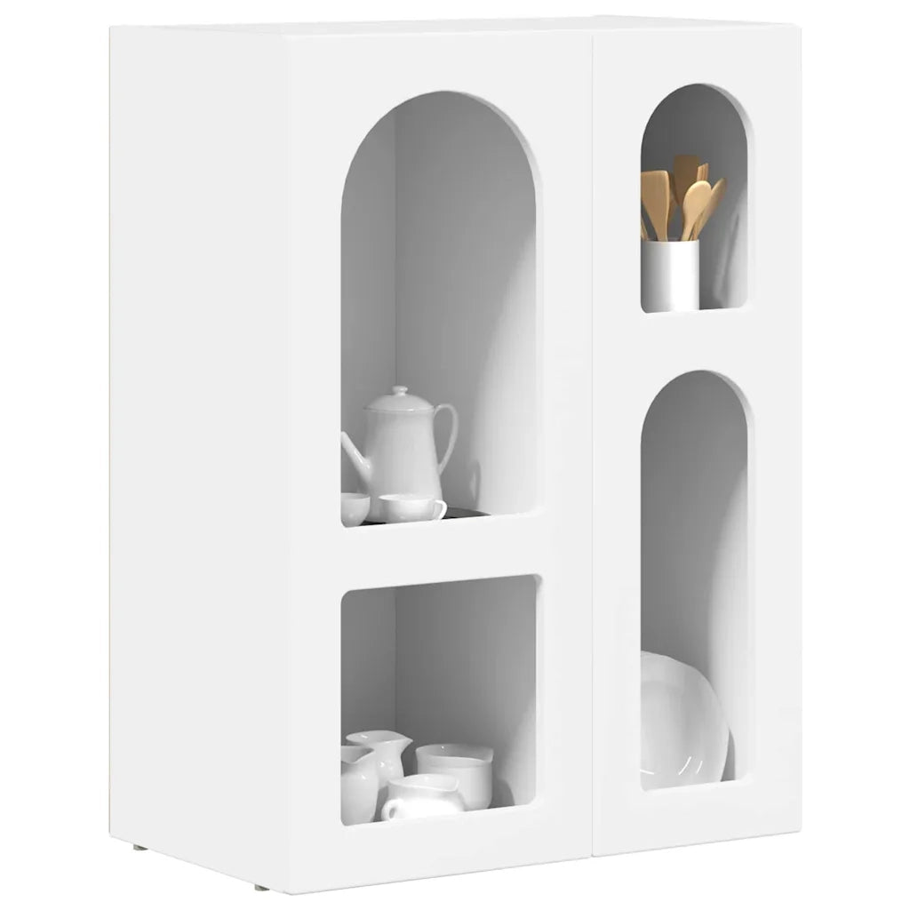 Credenza | Madia | Buffet da pranzo | Armadio da pranzo Bianco 59 x 35 x 80.5 cm Legno multistrato