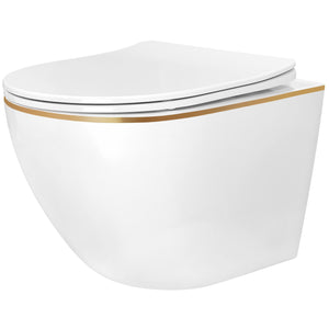 Vaso Wc Sospeso Rea Carlo Mini Tornado Nfq Gold Edge