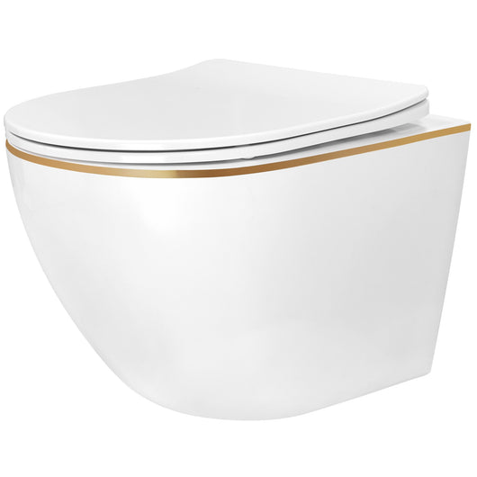 Vaso Wc Sospeso Rea Carlo Mini Tornado Nfq Gold Edge