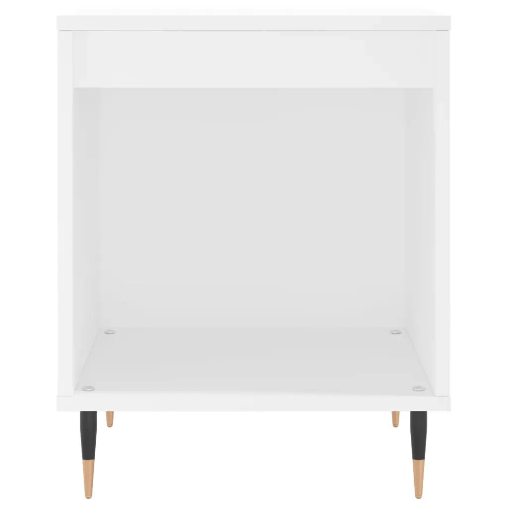 Comodini 2pz-Set di 2 Tavolino da notte Bianchi 40x35x50 cm in Legno Multistrato 920683