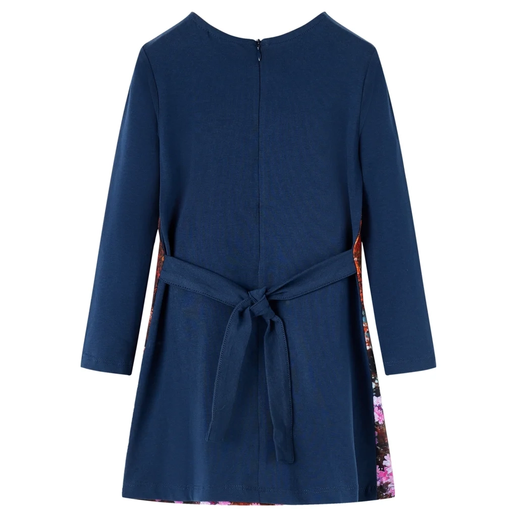 Abito da Bambina a Maniche Lunghe Blu Marino 128 CFW5134166