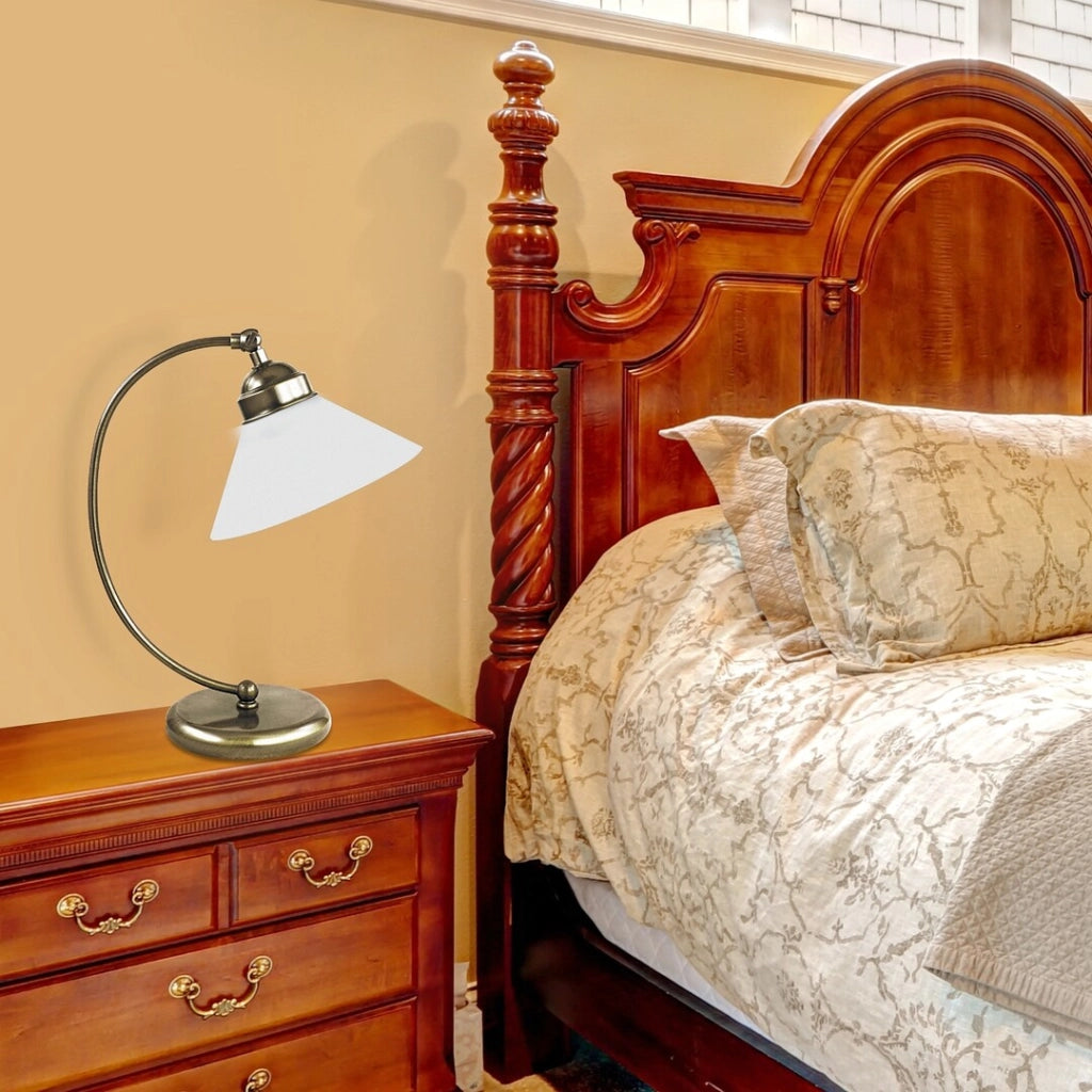 Lampada da scrivania retro vetro bronzo E27 Rabalux 2702