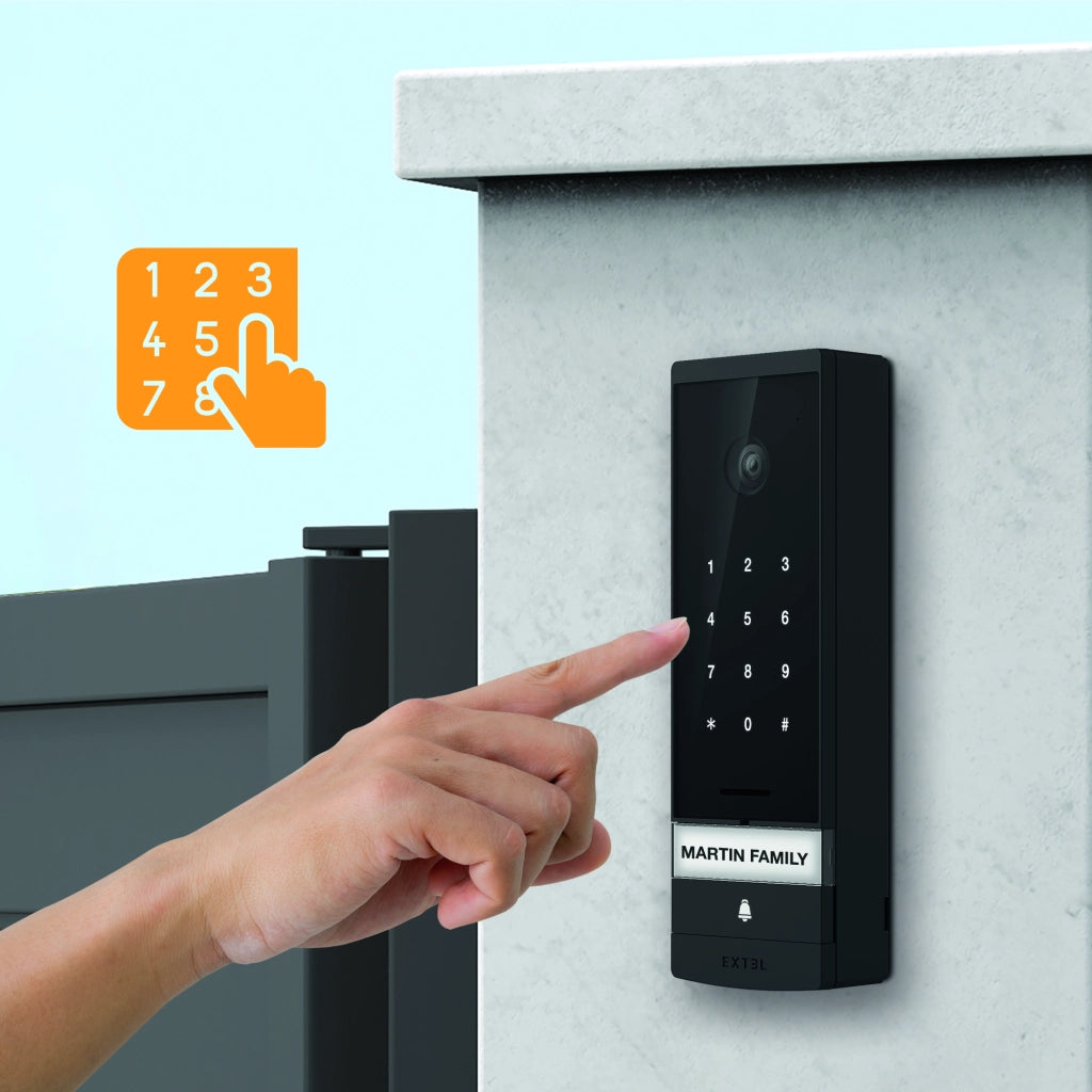 Videocitofono a 2 fili WiFi , schermo touch 7'' a colori con tastiera esterna a codice - Extel Open 3K 720330