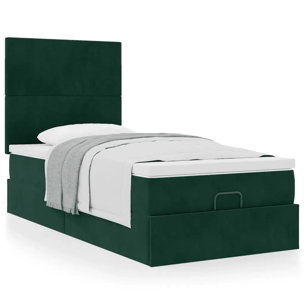 Struttura Letto Pouf con Materassi 90x190 cm in Velluto 3313370