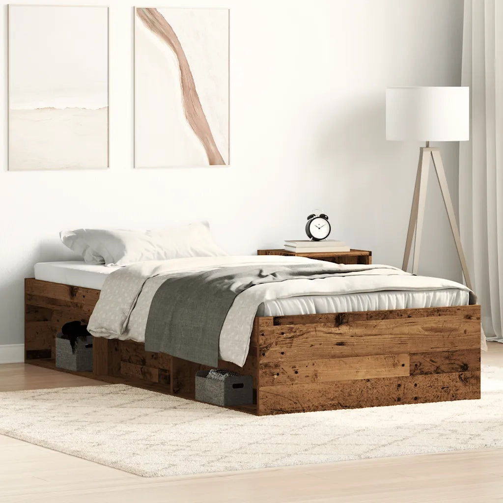Giroletto senza Materasso Legno Antico 75x190 cm in Truciolato 3329309