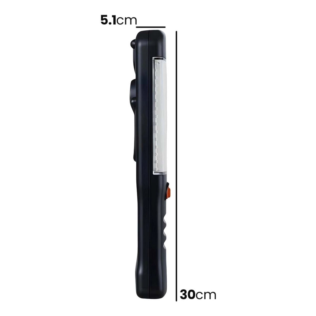 Lampada da lavoro LED 5W 3600mAh ricaricabile con gancio girevole a 360° Nero Avizar