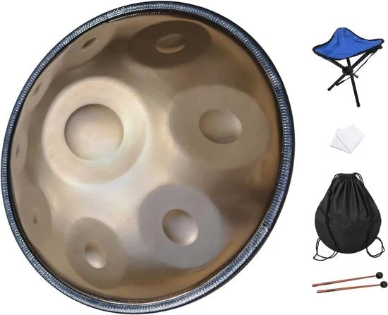 Handpan 18 Pollici 9 Note in Mi Minore – Strumento di Terapia Musicale e Meditazione