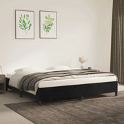 Giroletto senza Materasso Nero 200x200 cm in Velluto 347344