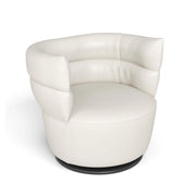 Poltrona girevole in pelle ROYAL 2359, Poltrona ergonomica design moderno con base rotante-Divani