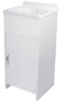 Mobile Lavatoio in PVC 42x35x82 cm 1 Anta Clear Bianco