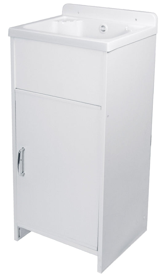 Mobile Lavatoio in PVC 42x35x82 cm 1 Anta Clear Bianco