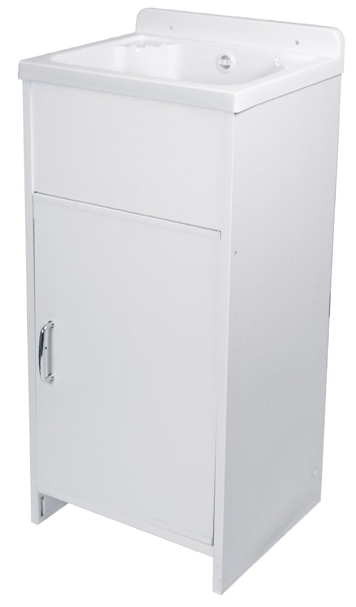 Mobile Lavatoio in PVC 42x35x82 cm 1 Anta Clear Bianco