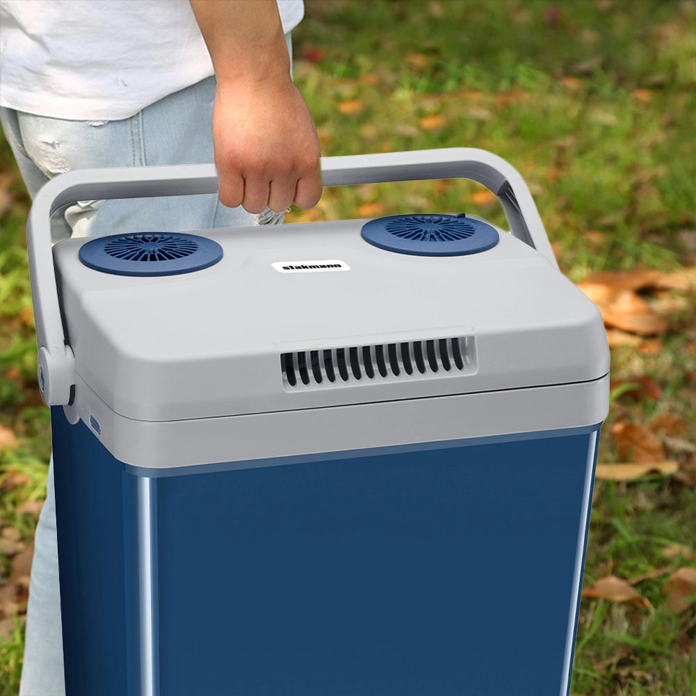 Frigorifero Elettrico Portatile 32 Litri Caldo e Freddo 44x32x44,7 cm Spina 230V e 12V in PP+PU Blu
