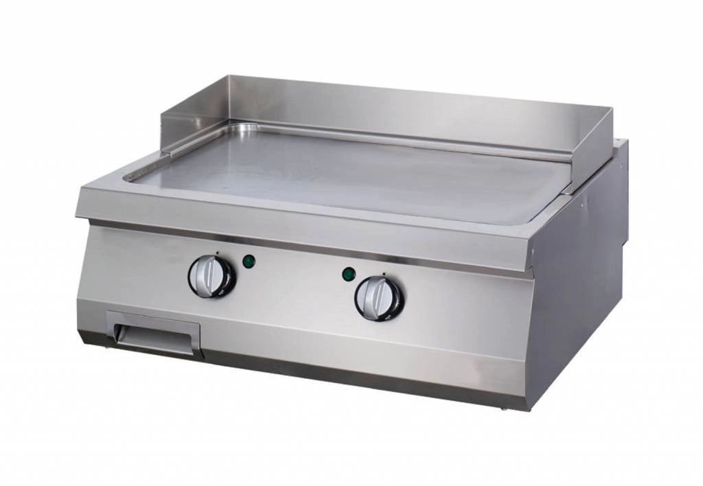 Heavy Duty Piastra - Cromo Liscio - Unità Doppia - Profondità 70cm - Gas