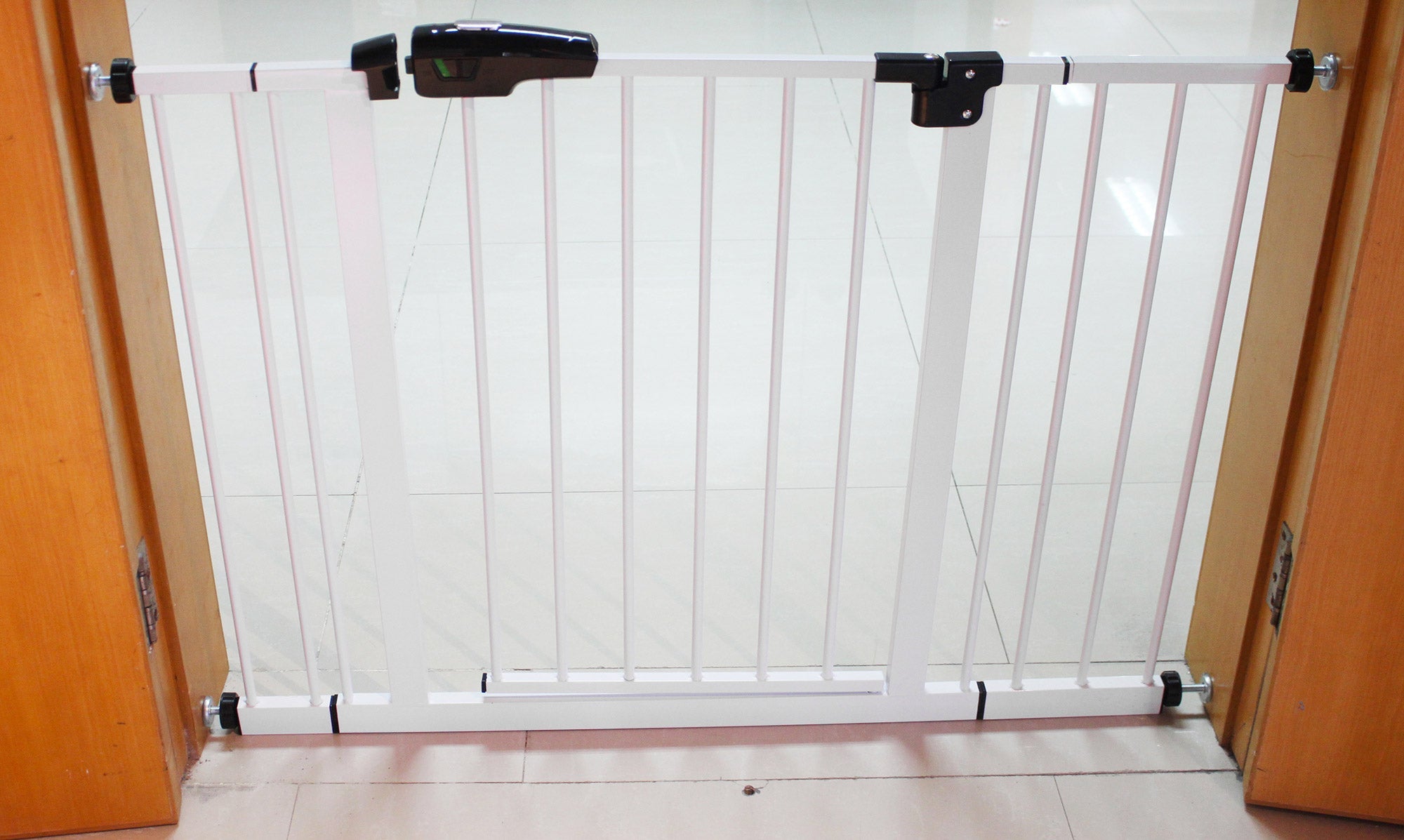 Cancelletto Bambini Barriera di Protezione in Metallo 75,5x3x85 cm Fadi Clic-Clac Bianco