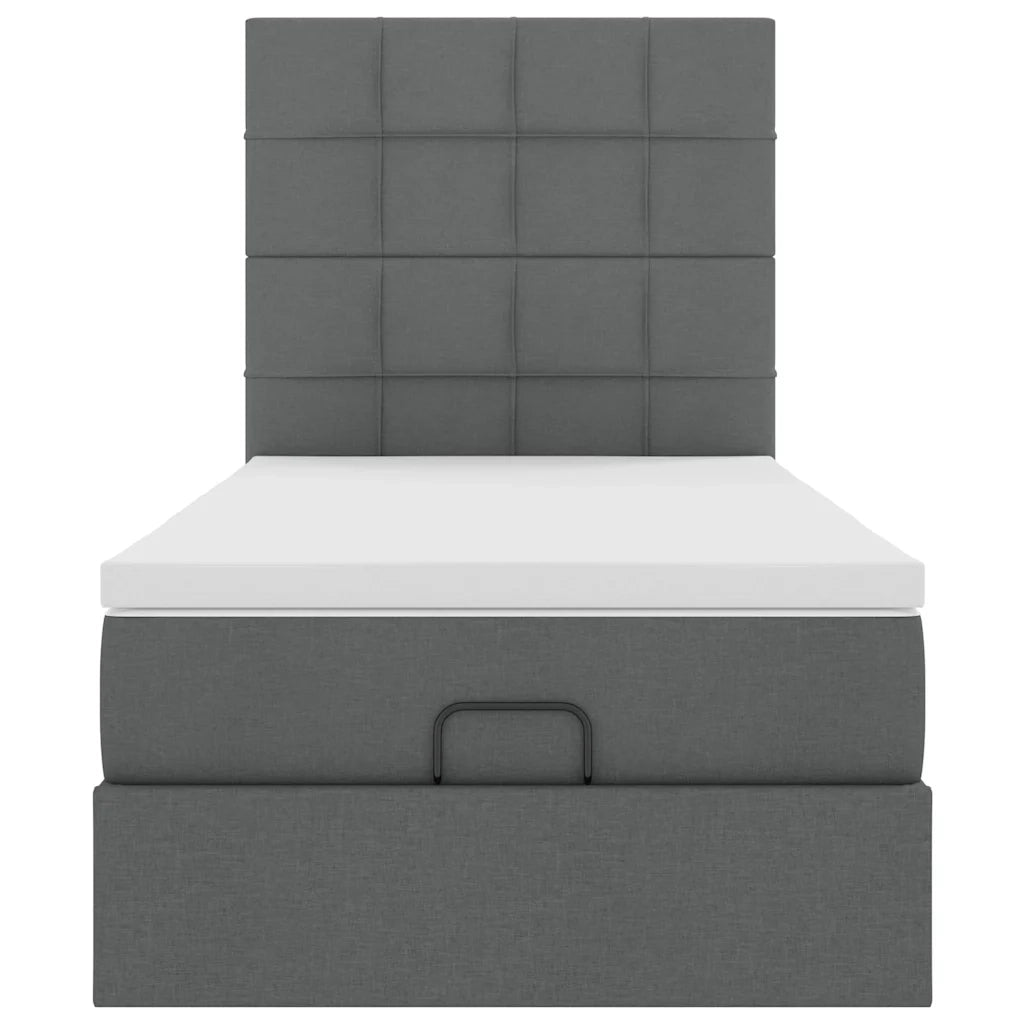 Struttura Letto Pouf con Materasso 90x190 cm in Tessuto 3313969