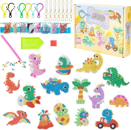 Sleutelhanger con Disegno di Sirena in Pizzo 5D - Set di Pizzo per Attività Creativa - Regalo per Bambine di 6-12 anni