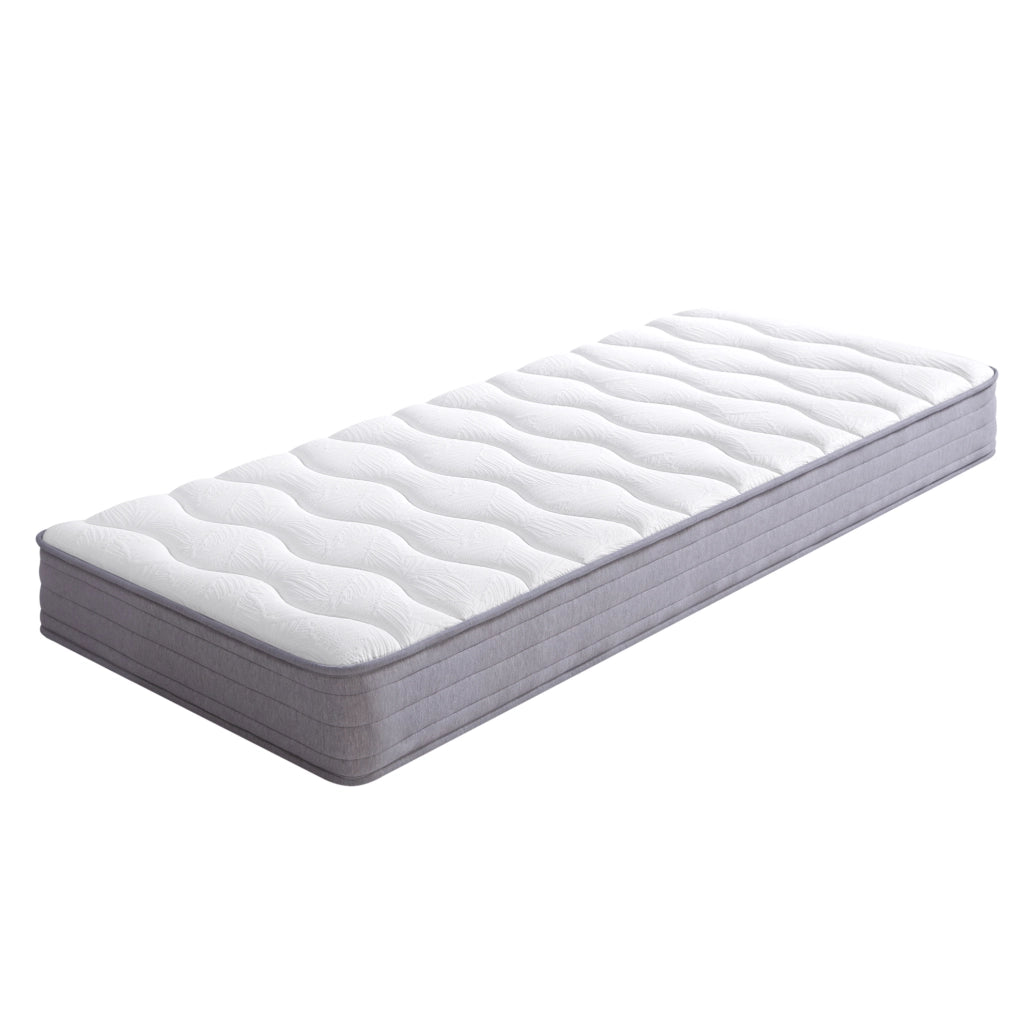 Letto imbottito grigio 90 x 200 cm con LED, USB e vano contenitore