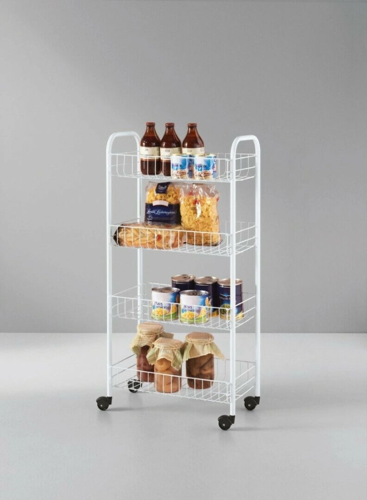 Scaffaletto 4 Piani Smontabile Cm 41X23X84 Pisa - Metaltex