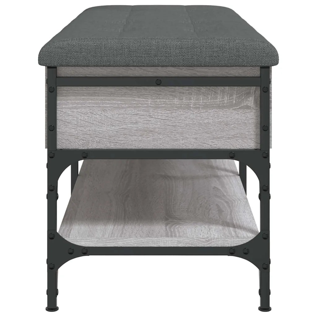 Panca Porta Scarpe-Sgabello-Panca Scarpiera Grigio Sonoma 102x42x45 cm Legno Multistrato