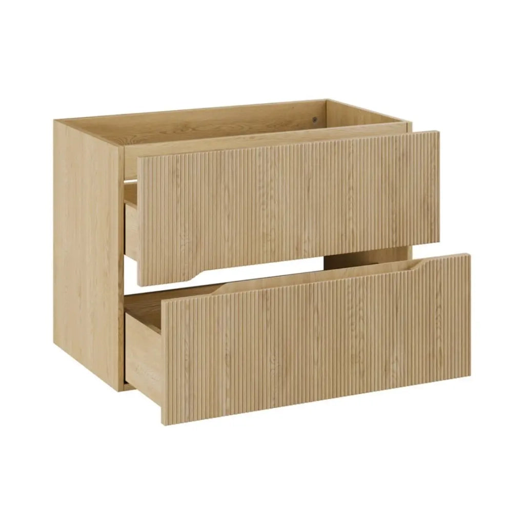 Set da bagno sospeso NATURA 115cm : mobile sotto lavabo 80cm + piano per lavabo + colonna
