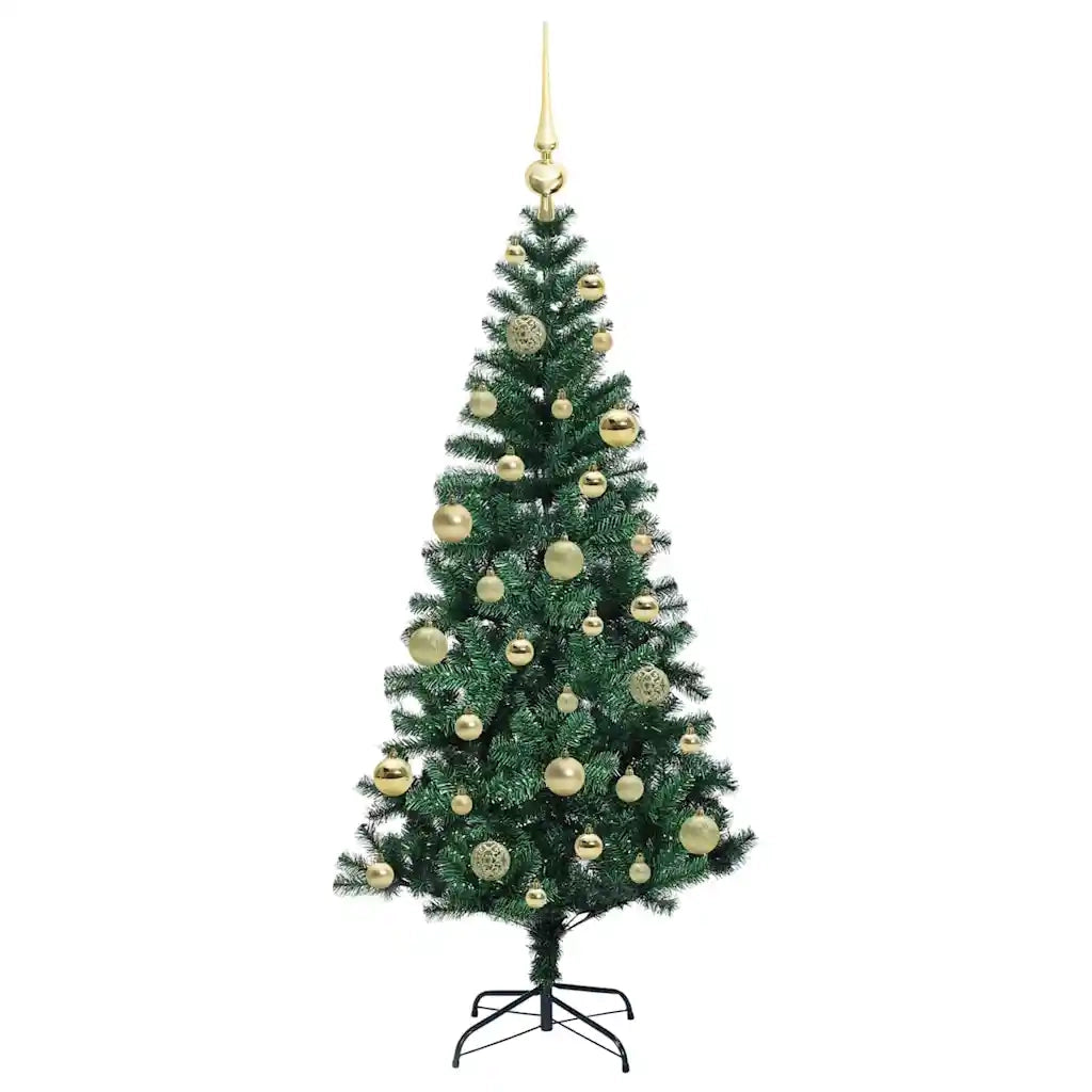 Albero di Natale | Decorazioni natalizie artificiale con luci integrate Verde 120 cm