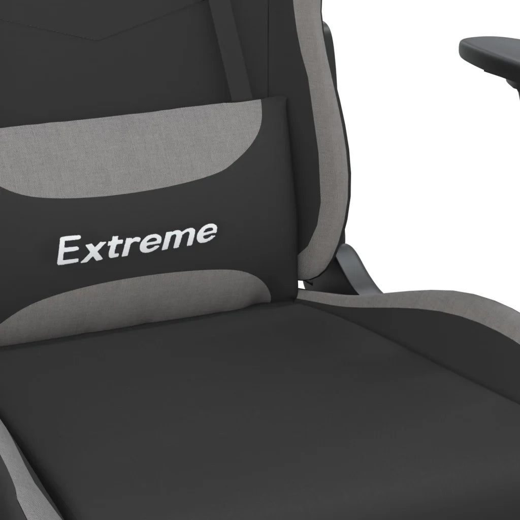 Sedia da Gaming Nero e Grigio Chiaro in Tessuto cod mxl 70415