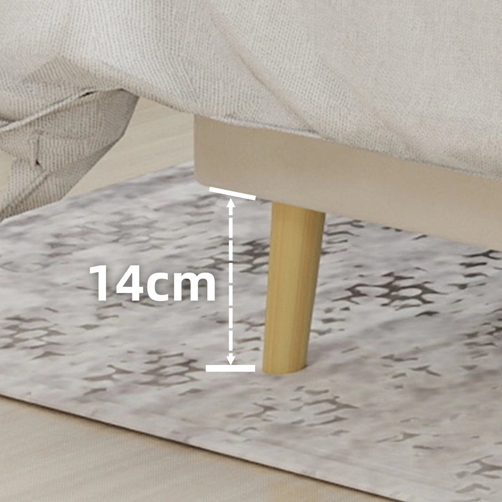 Letto Contenitore Imbottito ¨C MINIMAL ¨C Velluto Beige 160x200