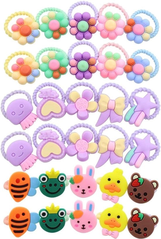 Elastici per capelli in mista colore per bambine - accessori per capelli per bambini, bambine e ragazze