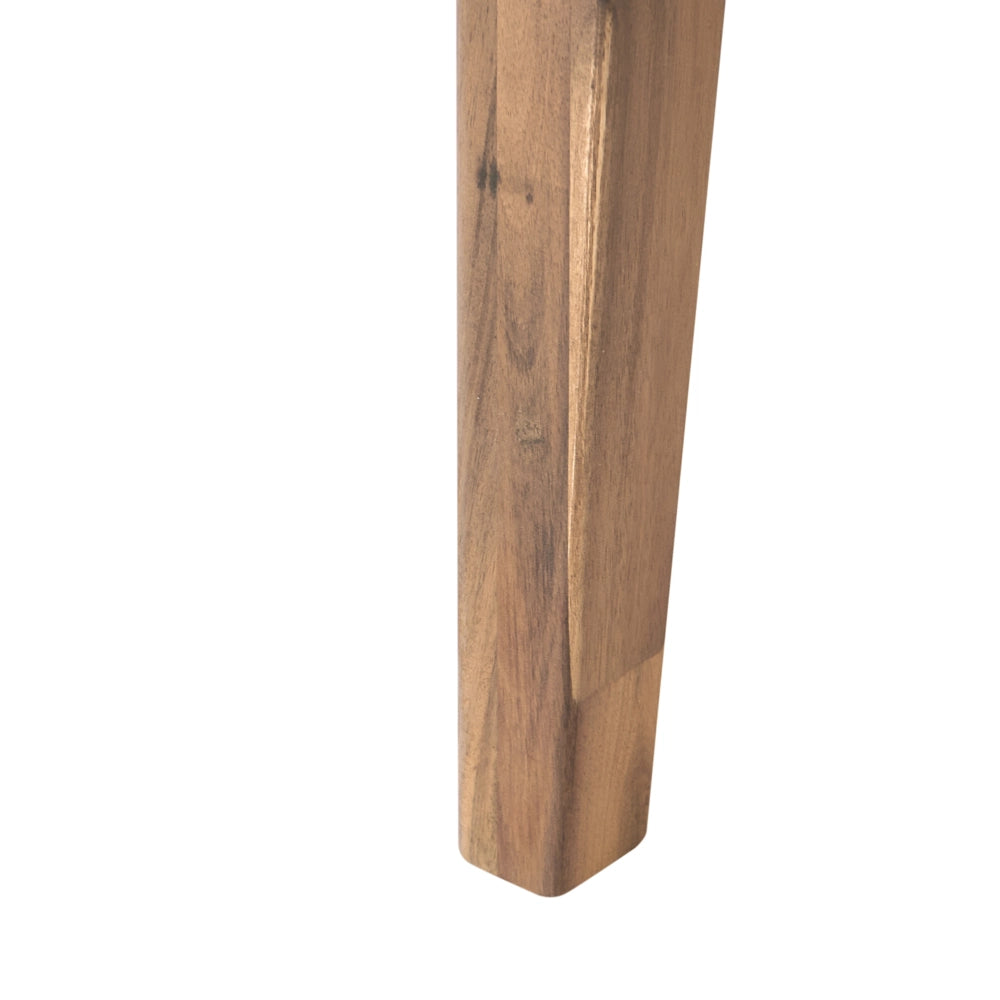 Set da pranzo da giardino 2 panche e tavolo marrone chiaro in legno di acacia certificato Piano rettangolare Stile rustico Da esterno