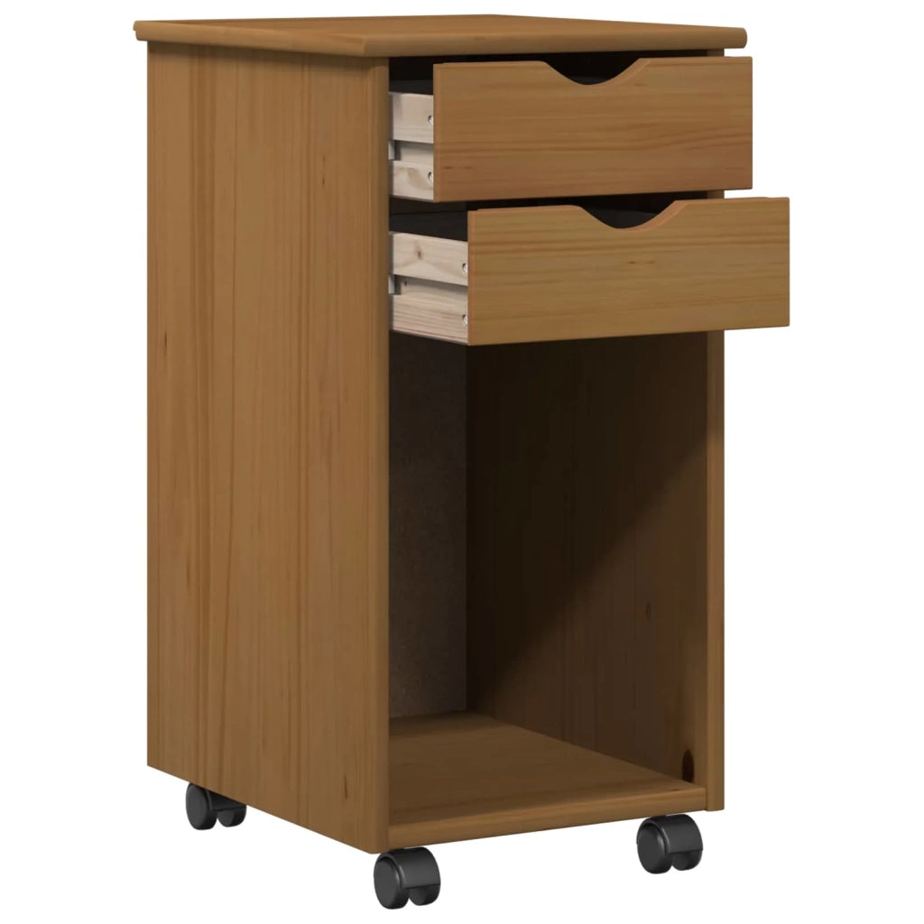 Set di Scrivania e Armadietto 2 pz Marrone Miele 3438775