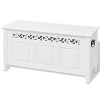 Cassapanca in Stile Barocco MDF Bianca 242646