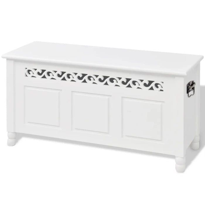 Cassapanca in Stile Barocco MDF Bianca 242646