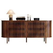 Madia con 6 cassetti e design a lamelle; per soggiorno; in MDF; 160×40×70 cm