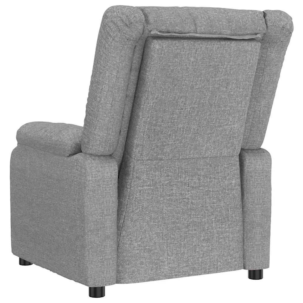 Divano Sedia-Poltrona Reclinabile in Tessuto Grigio Chiaro 410986