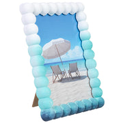 Cornice portafoto in legno blu, 11x14 cm, 16x2x21h cm
