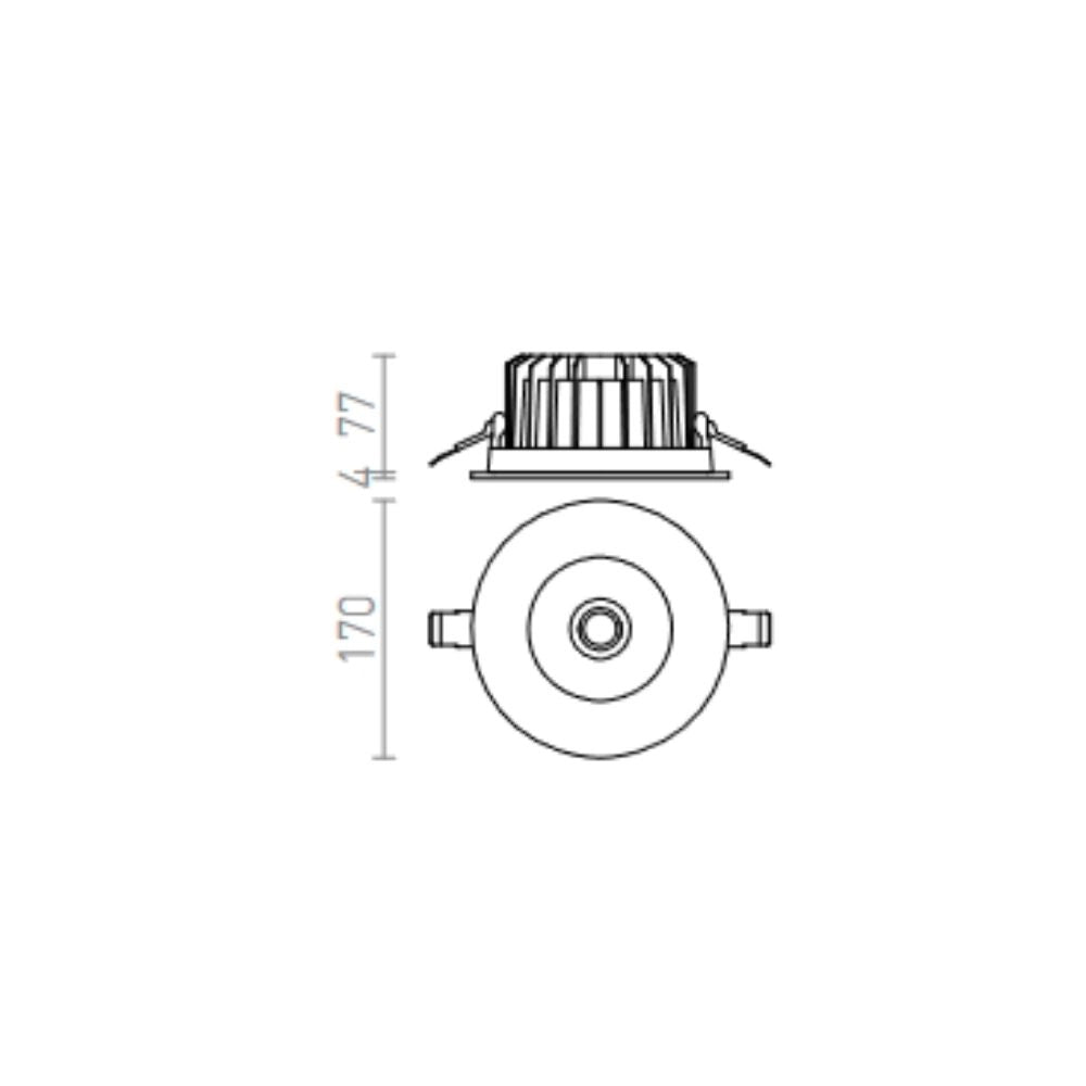 Faretto LOOKER 17 da incasso bianco 230V LED 30W 35° 3000K